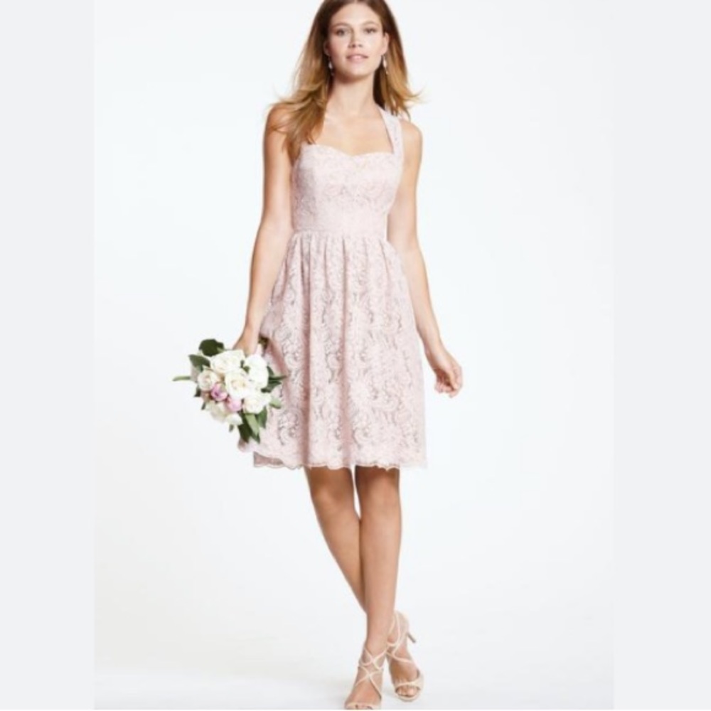 Watters & Watters Sisley Bridesmaids Cocktail Party Dress, Size 8, Tan Rose